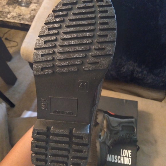 Love Moschino Boot WM -Black/Red ❤ Heart Motif-10 - Picture 6 of 6